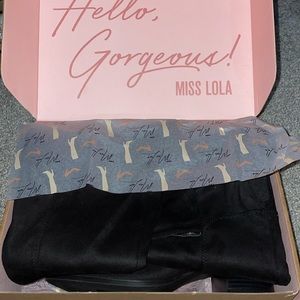 Over the knee black boots